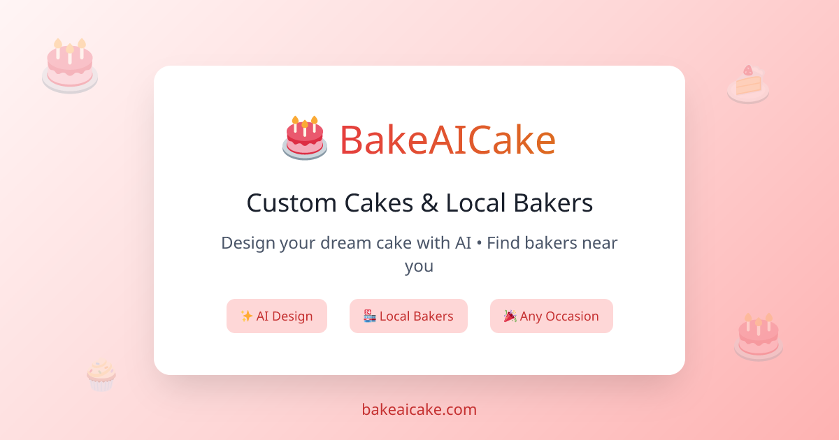 BakeAICake - Custom Cakes & Local Bakers Near You | AI Cake Design